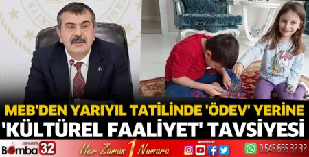Yarıyıl tatilinde ödev yerine kültürel faaliyet tavsiyesi