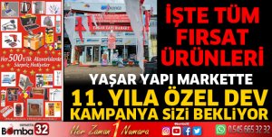 Yaşar Yapı Market'te 11. yıla özel Dev kampanyalar sizi bekliyor