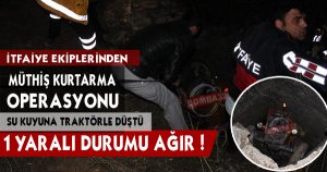 Yaşlı Adam Traktörle Su Kuyusuna Düştü