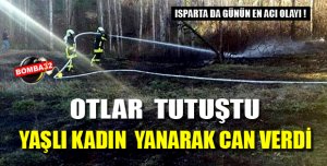 Yaşlı kadın yanarak can verdi
