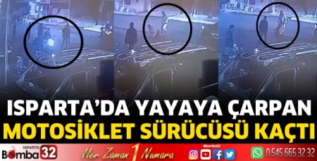 Yayaya çarpan motosiklet sürücüsü kaçtı 