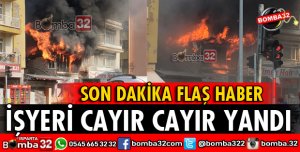 YAYLA MAHALLESİNDE İŞYERİ YANGINI