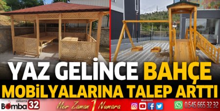 Yaz gelince vatandaşlar bahçe mobilyaları ve kamelyalara yöneldi
