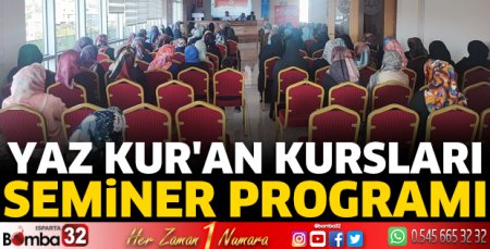 Yaz Kur'an Kursları Seminer Programı 