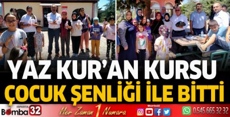 Yaz Kur'an Kursu Çocuk Şenliği ile bitti
