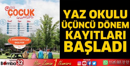 Yaz okulu üçüncü dönem kayıtları başladı