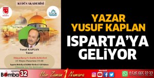Yazar Yusuf Kaplan Isparta'ya geliyor