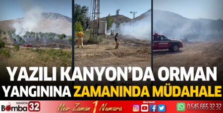 Yazılı Kanyon'da orman yangınına zamanında müdahale