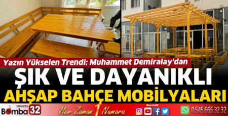 Yazın gözdesi ahşap bahçe mobilyaları 