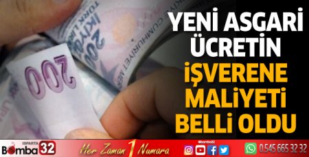 Yeni asgari ücretin işverene maliyeti belli oldu
