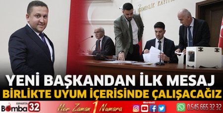 Yeni başkandan ilk mesaj