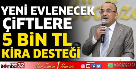 Yeni evlenecek çiftlere 5 bin TL kira desteği