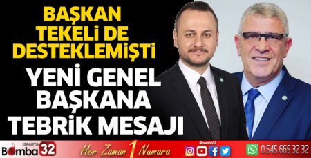 Yeni genel başkana tebrik mesajı