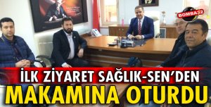 YENİ GENEL SEKRETER HÜSEYİN YAVUZ'A İLK ZİYARET SAĞLIKSEN'DEN