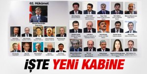 Yeni kabine açıklandı