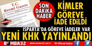 YENİ KHK'DA GÖREVE İADE EDİLENLER VAR