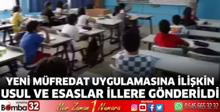 Yeni müfredat uygulamasına ilişkin usul ve esaslar illere gönderildi