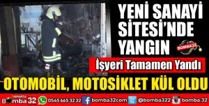 YENİ SANAYİ SİTESİNDE KORKUTAN YANGIN