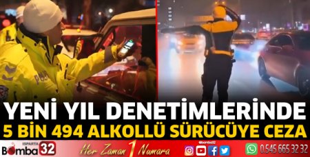 Yeni yıl denetimlerinde alkollü sürücülere ceza