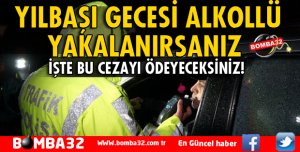 YENİ YILDA ALKOLLÜ YAKALANIRSANIZ İŞTE BU CEZAYI ÖDEYECEKSİNİZ
