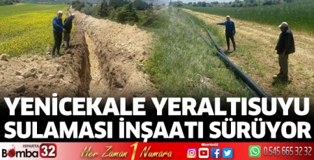 Yenicekale yeraltısuyu sulaması inşaatı sürüyor