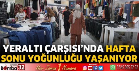 Yeraltı Çarşısı’nda hafta sonu yoğunluğu yaşanıyor