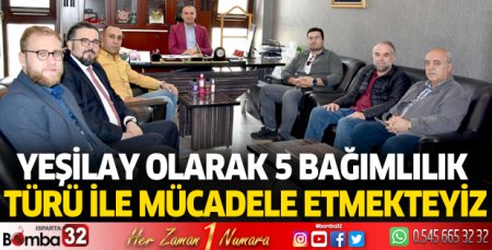 Yeşilay olarak 5 bağımlılık  türü ile mücadele etmekteyiz
