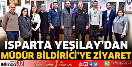 Yeşilay'dan Müdür Bildirici'ye ziyaret