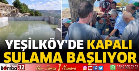 Yeşilköy'de kapalı sulama başlıyor