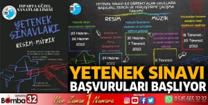 Yetenek sınavı başvuruları başlıyor