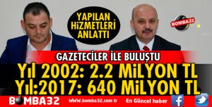 Yıl 2002: 2.2 Milyon TL Yıl:2017: 640 Milyon TL