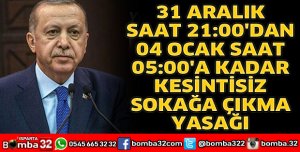 YILBAŞI GÜNÜ SOKAĞA ÇIKMA YASAĞI AÇIKLAMASI
