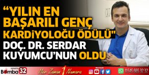 Yılın en başarılı genç kardiyoloğu ödülünü aldı