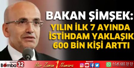 Yılın ilk 7 ayında istihdam yaklaşık 600 bin kişi arttı
