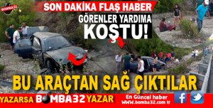 YİNE ANTALYA YOLU YİNE KAZA  BU ARAÇTAN 5 KİŞİ SAĞ ÇIKTI İŞTE O FOTOĞRAFLAR 