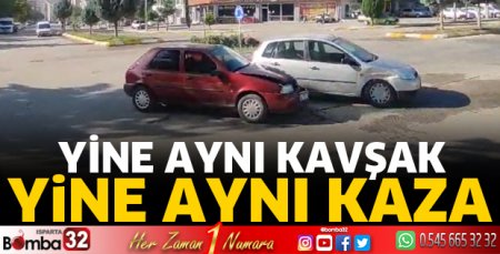 Yine aynı kavşakta kaza