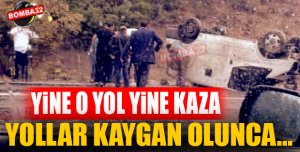 YİNE DİKKATSİZLİK YİNE  YAĞIŞ VE KAZA....