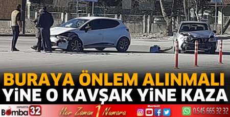 Yine o kavşak yine kaza 