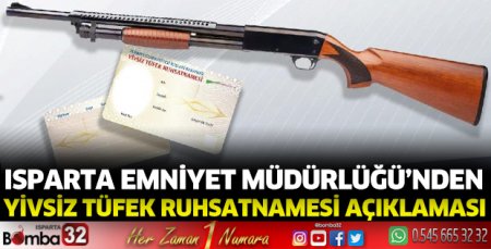 Yivsiz tüfek ruhsatnamesi açıklaması