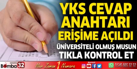 YKS cevap anahtarı erişime açıldı