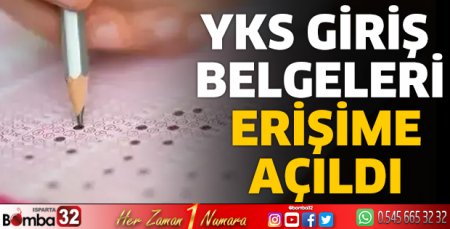 YKS giriş belgeleri erişime açıldı