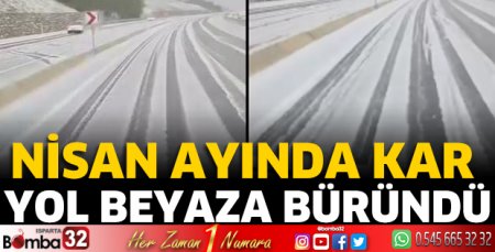 Yol beyaza büründü