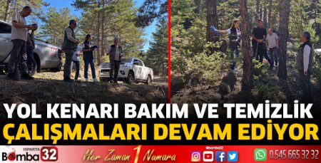 Yol kenarı bakım ve temizlik çalışmaları devam ediyor