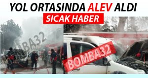 Yol ortasında yandı