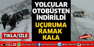 YOLCU OTOBÜSÜ AZ DAHA UÇURUMA UÇUYORDU