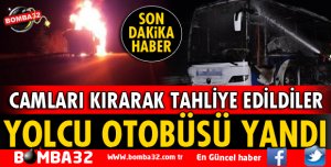 YOLCU OTOBÜSÜ CAYIR CAYIR YANDI