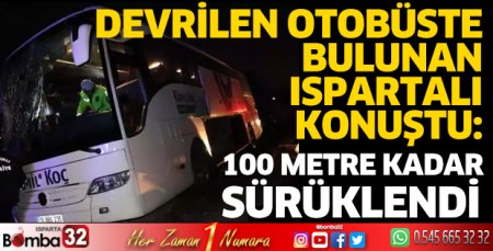 Yolcu otobüsü devrildi