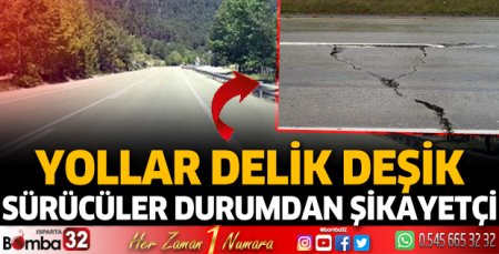 Yollar delik deşik: Sürücüler şikayetçi