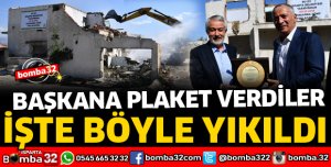 YOLU ENGELLEYEN 2 KATLI EVİN YIKIMI YAPILDI