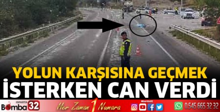 Yolun karşısına geçmek isterken can verdi